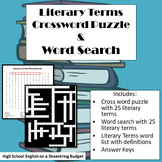 Literary Terms Crossword Puzzle and Word Search