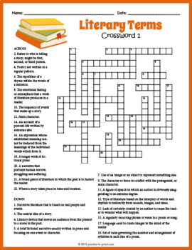 Literary Terms Crosswords by Puzzles to Print | Teachers Pay Teachers