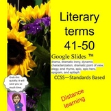 Literary Terms Devices Slide Show for 41-50  using Google Apps™