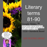 Literary Terms Devices Slide Show for 81-90 using Google Apps™-