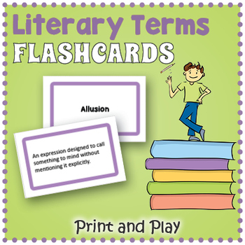 Preview of ELA Flashcards - Literary Terms  Flash Cards