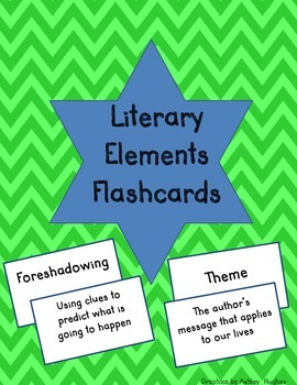 Preview of Literary Terms Flashcards for Middle School