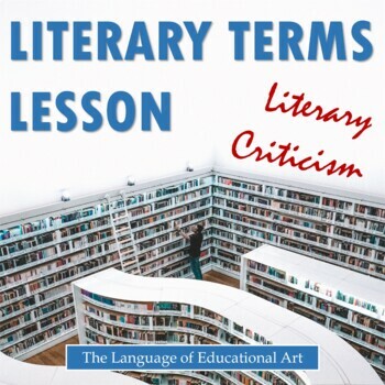 Preview of Literary Terms Lesson for Literary Criticism — Presentation, PDF, & Google Form