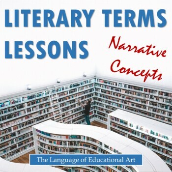 Preview of Literary Terms for Narrative Concepts — Presentations, PDF's, & Google Forms