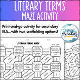 Literary Terms Maze - No-Prep Review for Secondary English
