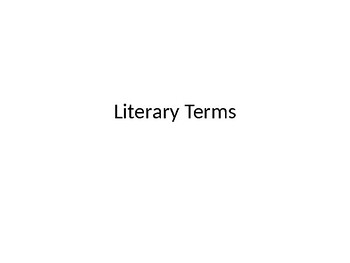 Literary Terms Packet by Mockingbird Love | Teachers Pay Teachers
