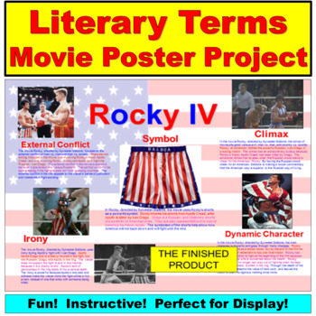 Preview of Literary Terms Poster Project (Google Slides, PowerPoint)