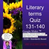 Literary Terms Quiz for 131-140 using Google Apps™ digital