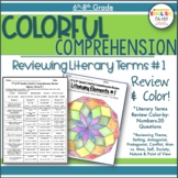 Literary Terms Review Activity, Color by Number {Edition # 1}