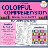 Literary Terms Review Color by Number, Colorful Comprehension