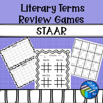 Preview of Literary Terms Review Games - STAAR Review