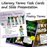 Literary Terms Slide Presentation and Task Cards Bundle