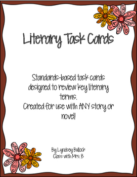 Preview of Literary Terms Task Cards