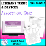 Literary Terms and Devices Quiz Assessment Mini-Bundle | D