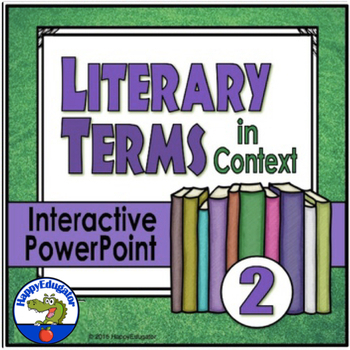 Preview of Literary Terms in Context 2 Interactive Test Prep PowerPoint