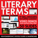 Literary Terms/Devices – 19 Weekly Lectures, Bell-Ringers or Flipped Content
