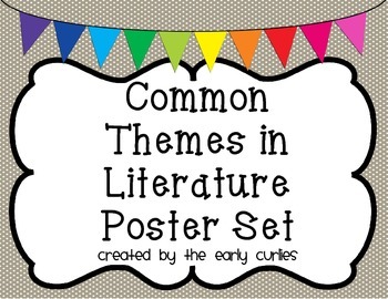 Literary Themes Poster Set by The Early Curlies | TpT