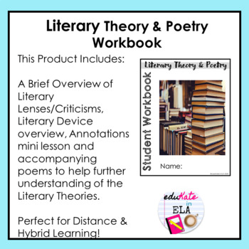 Preview of Literary Theory & Poetry Workbook - Digital for Distance & Hybrid Lessons!