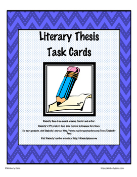 Preview of Literary Thesis Task Cards