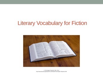 Preview of Literary Vocabulary for Fiction PowerPoint