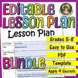 Literary Works & Cultural Context : Editable Lesson Plan f