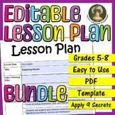 Literary Works & Reading Comprehension : Editable Lesson P