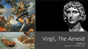 Preview of Literary analysis of style - Virgil's Aeneid III, lines 209-277 & 588-691