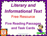 Literary and Informational Text FREEBIE: 5 Reading Passage