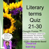 Literary terms Devices 21-30 Quiz Google Forms™