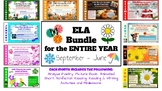 Literacy BUNDLE for ENTIRE School Year TEN (10)MONTHS (Sep