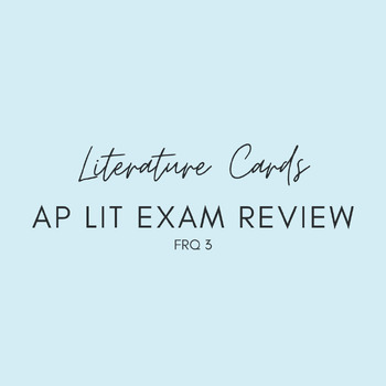 Preview of Literature Cards for AP Lit Exam Prep & Review