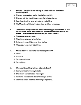 Literature Chapter Tests: The City of Ember by Melissa Childs | TPT