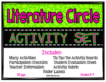 Preview of Literature Circle Activities