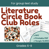 Literature Circle Book Club Roles Notebook with Choice Board