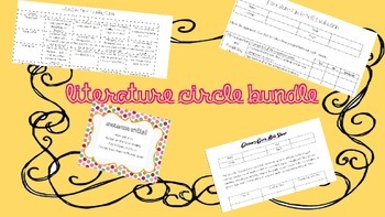 Preview of Literature Circle Bundle (Role Cards/Sheets, Self Evaluation, Grading Rubric)