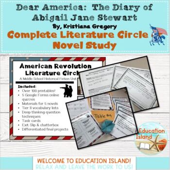 Preview of Dear America - The Diary of Abigail Jane Stewart  literature circle novel study