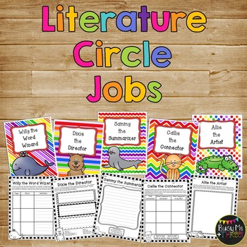 Preview of Literature Circle JOBS for 1st and 2nd Grade | Guided Reading Groups