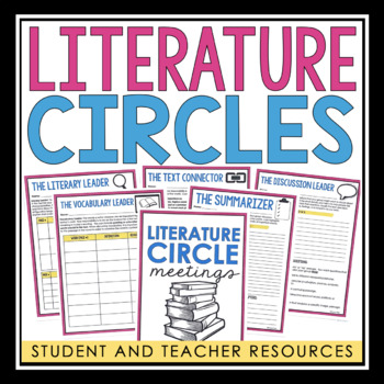Preview of Literature Circles - Book Club Forms, Roles Assignments, and Reading Activities