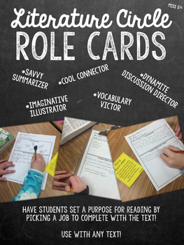 Literature Circle Role Cards by Miss 5th | Teachers Pay Teachers