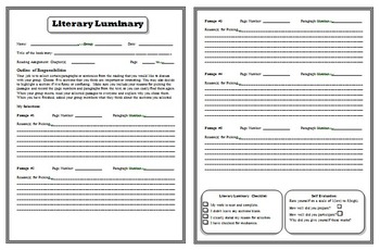 Literature Circle Role Sheets & Handouts by Colorful Creations | TpT