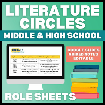 Preview of Literature Circle Role Sheets-Middle & High School-Book Clubs