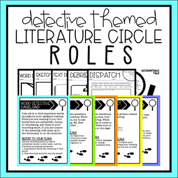 Preview of Literature Circle Roles - Detective Themed