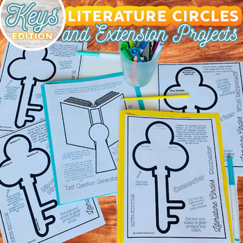 Preview of Novel Study Literature Circle Roles/Jobs & Project: Grades 7-12, Any Novel