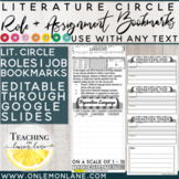 Literature Circle Roles Job | LINGUIST | Editable in Googl
