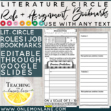 Literature Circle Roles Job | PREDICTOR | Editable in Goog