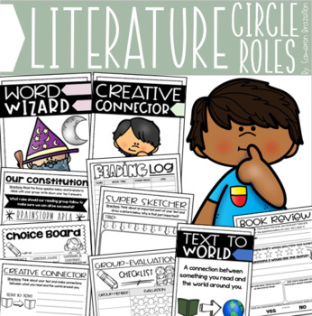 Preview of Book Club Literature Circle Activities Reading Response Sheets & Posters