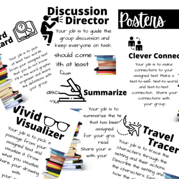 Literature Circle Roles Worksheets & Posters by Free to Teach | TpT