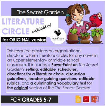 Preview of Literature Circle for The Secret Garden - original version {Digital & PDF}