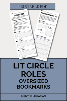 Preview of Literature Circle or Book Club Roles (Oversized Bookmarks)