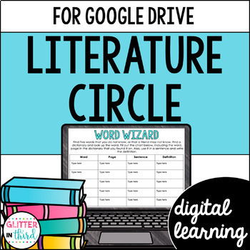 Preview of Literature Circles & Book Clubs Activities for Google Classroom Digital